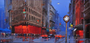 Artworks in 150 Subjects Painting - Flatiron District New York KG textured